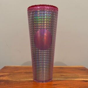 🪩💖Starbucks Venti Grid Pink Iridescent Tumbler